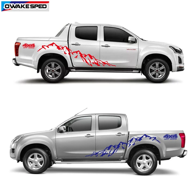 Автомобильная наклейка для ISUZU D-MAX, горная, 4X4, внедорожная графика, Виниловая наклейка, авто кузов, боковой Стикер, s, внешние аксессуары