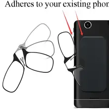 ISENGHUO мини безручные очки для чтения, зажим для носа, маленькие портативные считыватели для мужчин и женщин, чехол 1,0-3,0