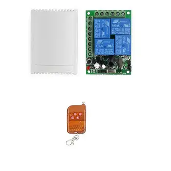 

wholesal 3pcs/lot DC 12V 4 Channel Auto RF Wireless Remote Control Module Relay 315MHz/433MHz