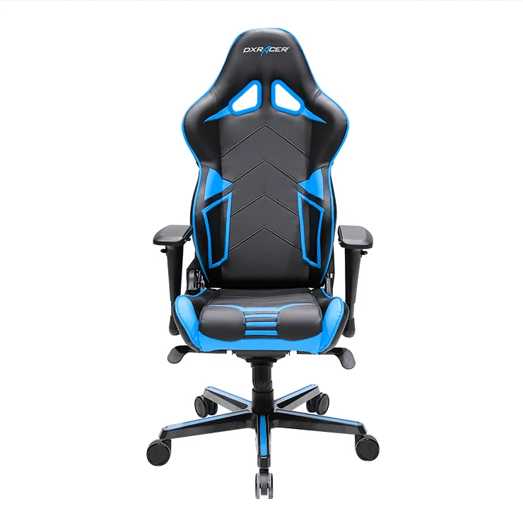 DXRacer OH/RV131/NB High-Back Gaming Chair Carbon Look Vinyl+PU(Black/Blue)