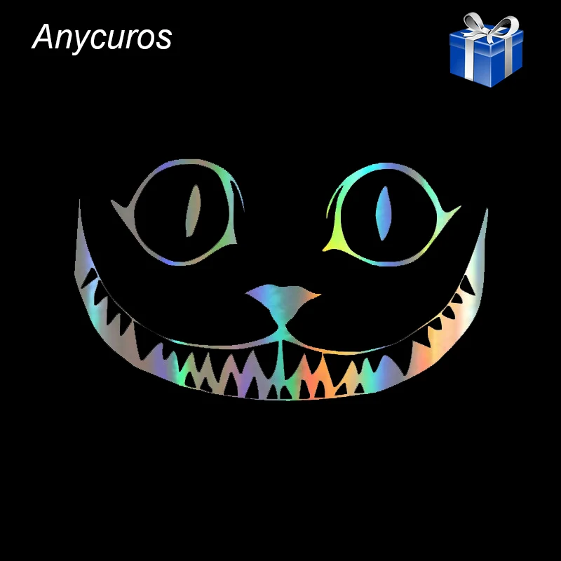 Anycuros Cat Growl Smile Face Хэллоуин ужас виниловая Автомобильная Наклейка украшения для