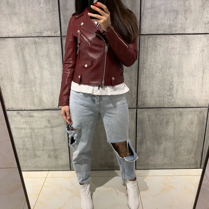 

ladies real leather jacket women genuine leather jacket