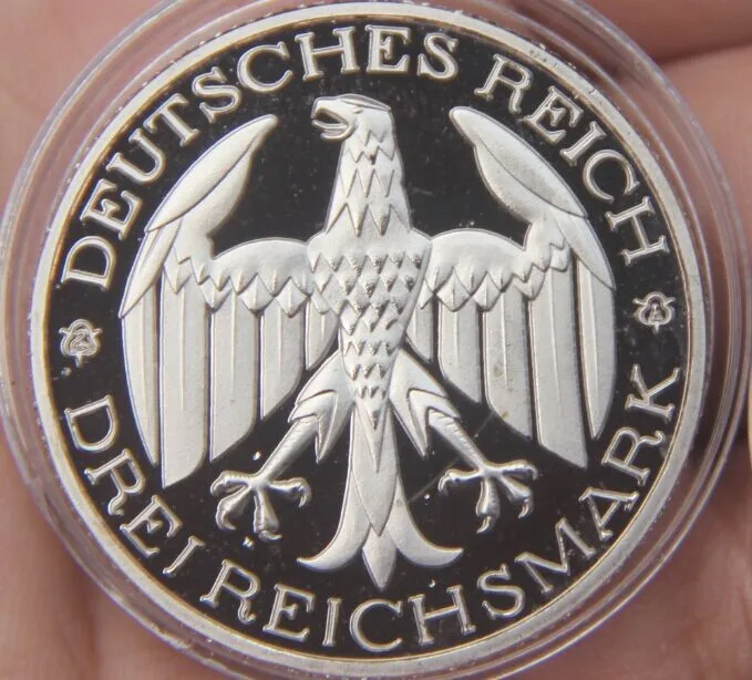 

1929 WEIMAR WALDECK 3MARK GERMAN Souvenir Commemorative Coin European Coins Non-currency medal Germany
