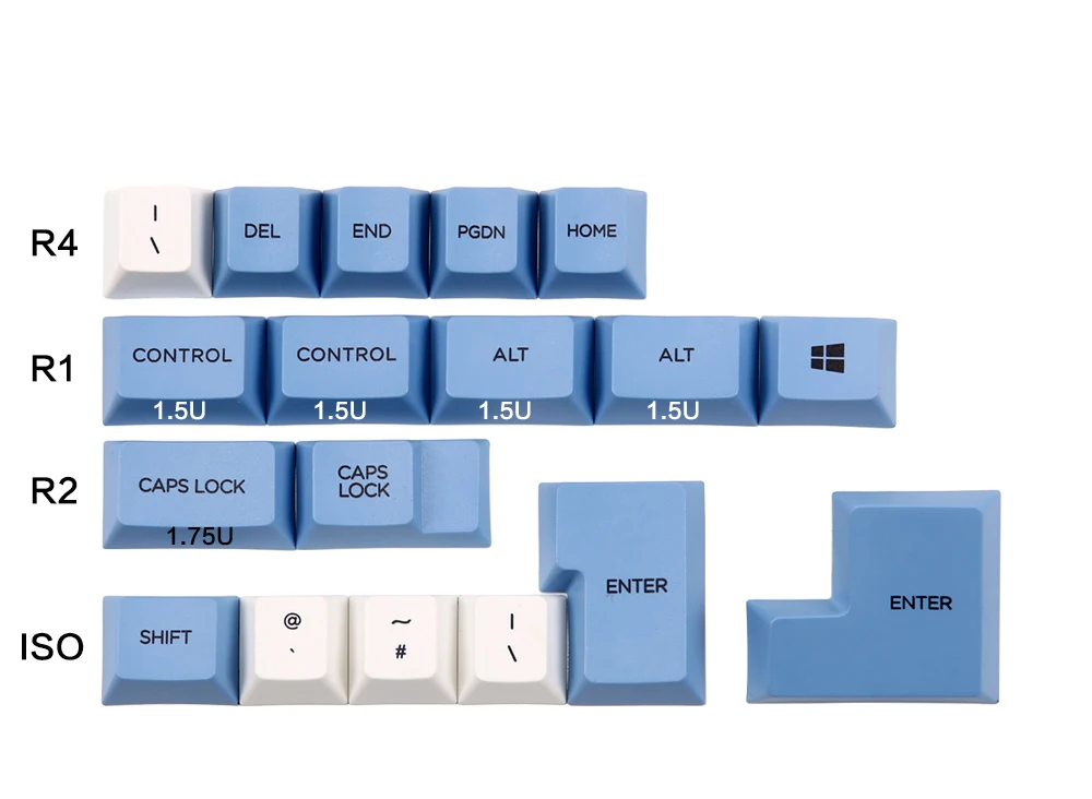 Голубое небо и белое облако keycap 112/157 клавиш PBT Вишневый профиль краситель-сублимированный MX Переключатель для механической клавиатуры keycap