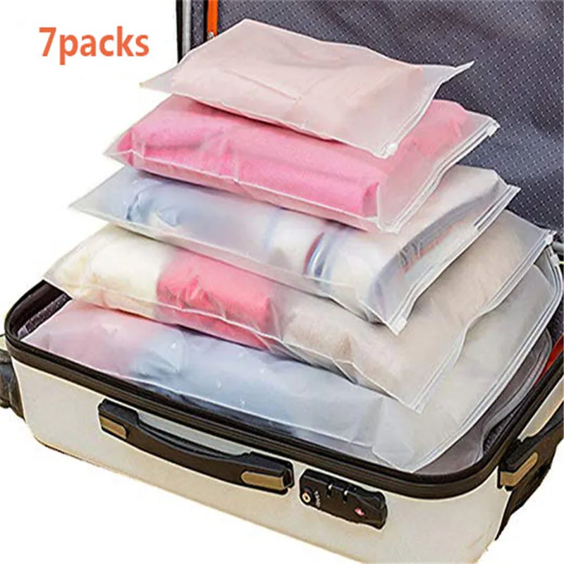 

7Pcs/Set Practical Portable Storage Bags Travel Luggage Partition Storage Bags for Clothes and Underwear Packing Organizer Set