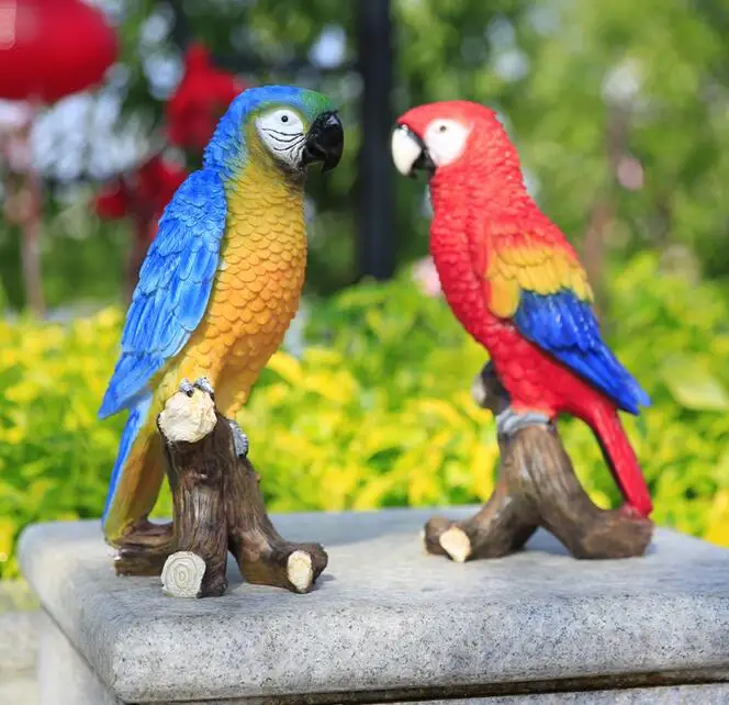resin parrot figurines