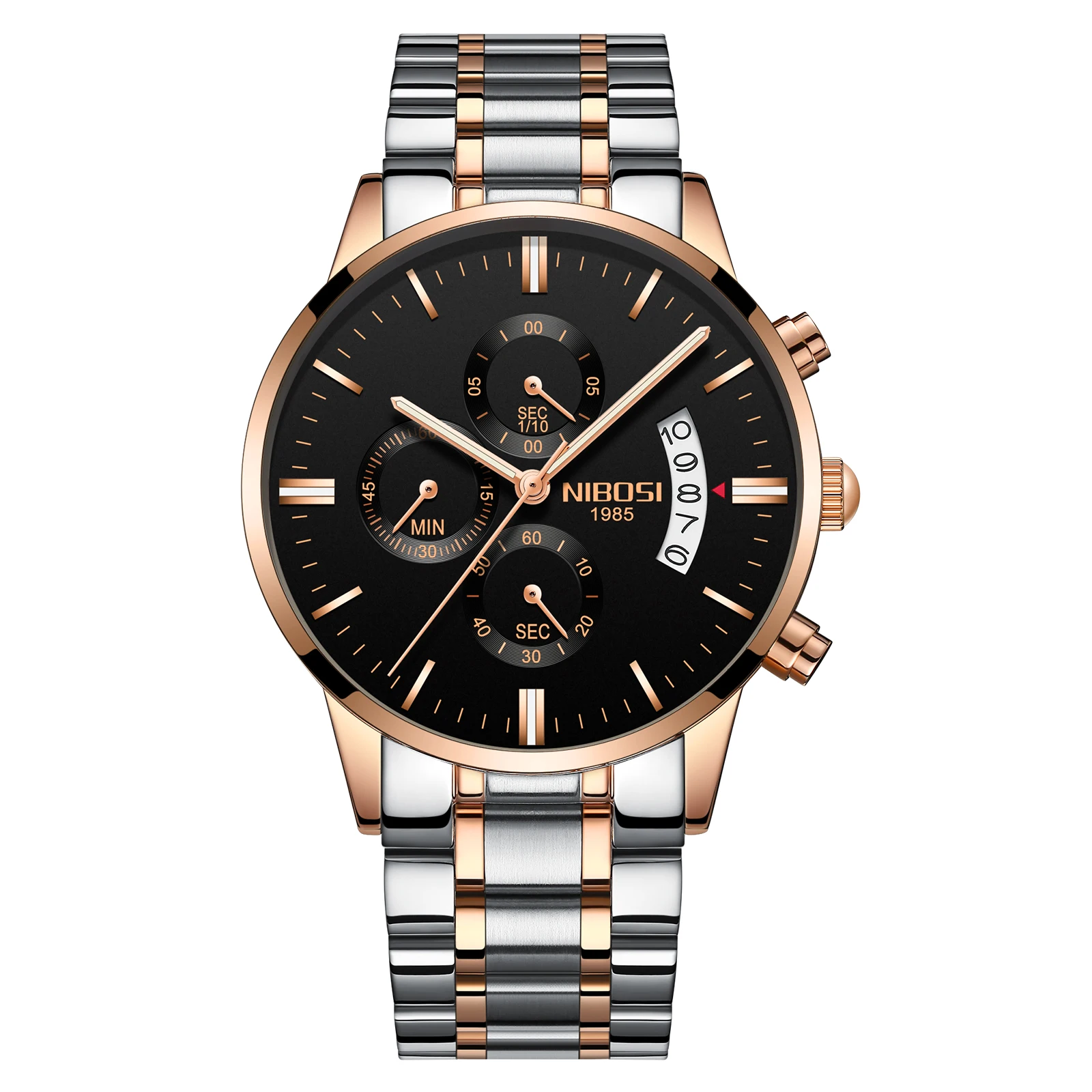 2018 NIBOSI золотые кварцевые часы лучший бренд роскошных Для мужчин часы моды человек Наручные часы Нержавеющая сталь Relogio Masculino Saatler
