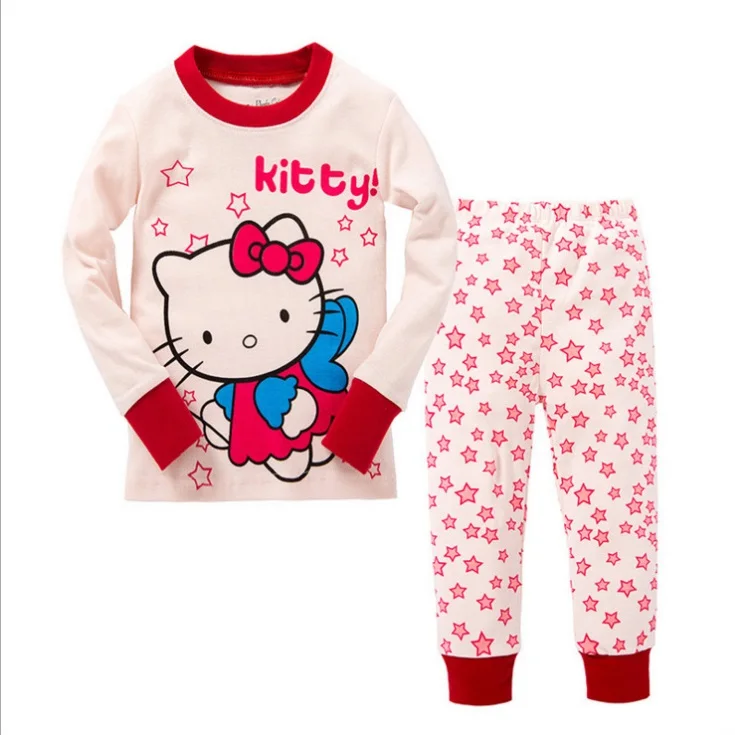 Г. Детские пижамные комплекты детская одежда для сна для мальчиков пижама с длинными рукавами и рисунком для маленьких девочек Топы+ штаны, комплект одежды для детей из 2 предметов - Цвет: 7