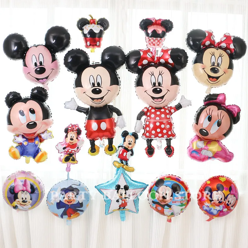 

1Pc Mickey Minnie Head Foil Balloon Kids Birthday Party Decorations Baby Shower Supplies Inflatable Balls Helium Ballon baloes