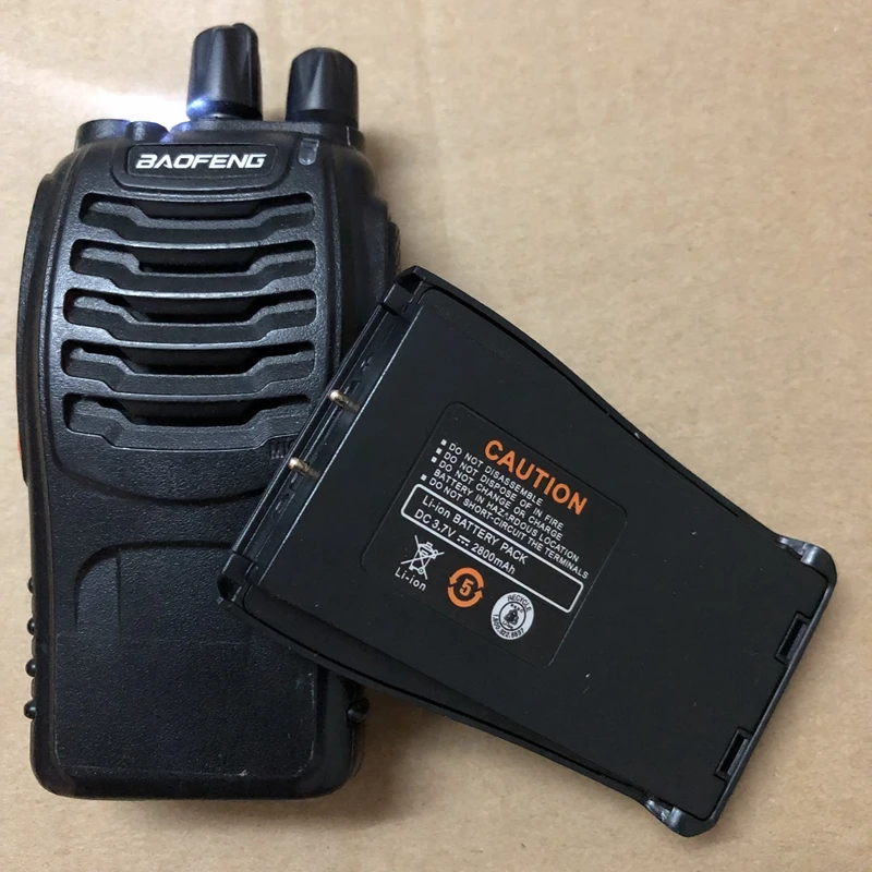 888S walkie talkie Аккумулятор DC 3,7 V 2800mAh литий-ионный аккумулятор для Baofeng walkie talkie BF-888S BF888S BF-666S BF666S