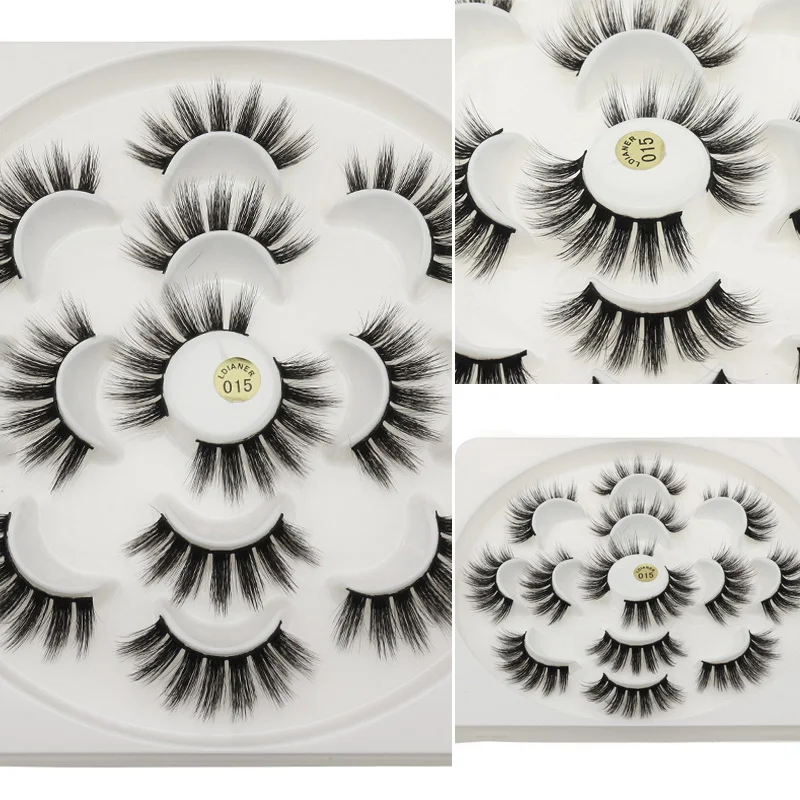 

SinSo Faux Mink Lashes False Eyelashes Fake Eyelashes 3D Natural Crisscross Fluffy Eyelash Extension Eye Makeup Tools 3/7 Pairs