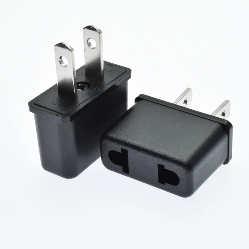 

2PCS mini US conversion plug AC250V 6A Type A electric charge power adaptor EU to US flat 2pins travel socket