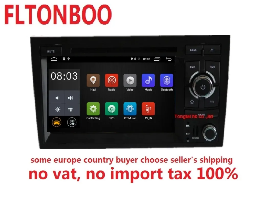 7 Android 8 1 for AUDI A4 2din font b car b font dvd gps navigation