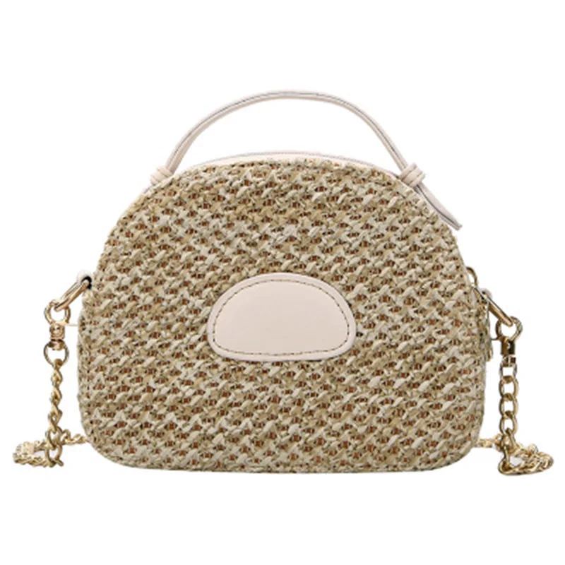

The New Type of Women's Straw Bag, Single Shoulder Handbag, Beach Braided Tide Fashion Women's Bag with Oblique Crossing Bag, Ko