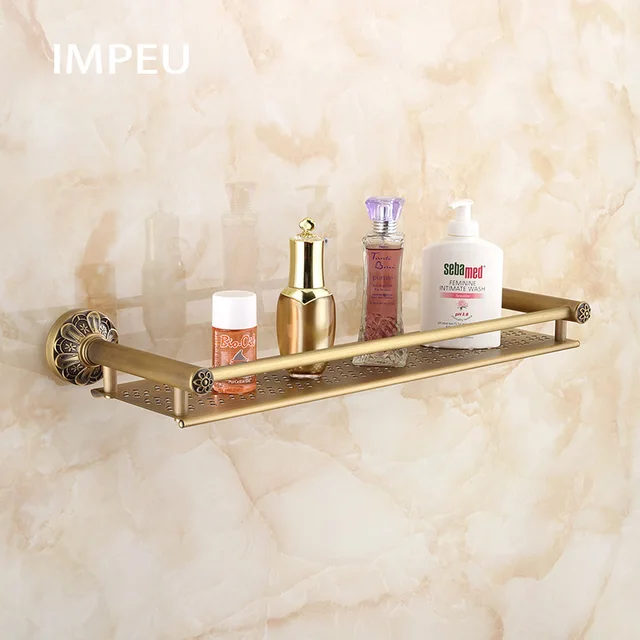 Bathroom Shower Shelf Stainless Steel 50 Cm Caddy Bath Bathroom Shower Shelf Stainless Steel 50 Cm Caddy Bath Kitchen Floating Antique Bronze