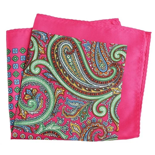 PH025 Pocket Square Портной Смит Роскошные 33X33 см большой платок Пейсли Цветочный горошек карманные квадраты из микрофибры трафаретной печати мужские носовые платки - Цвет: PH025 Pocket Square