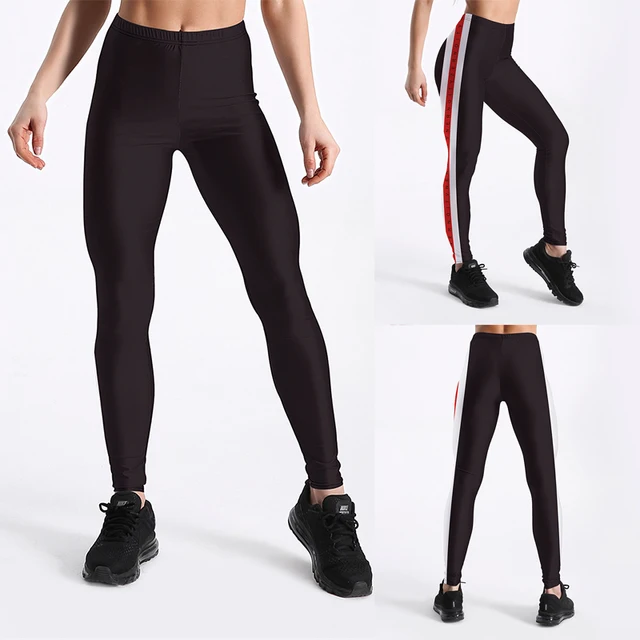 DODOING High Waist Sexy Skinny Pants Women Casual Side Striped Leggings Jogger HipHop Slacks Trousers Ladies Black Pant