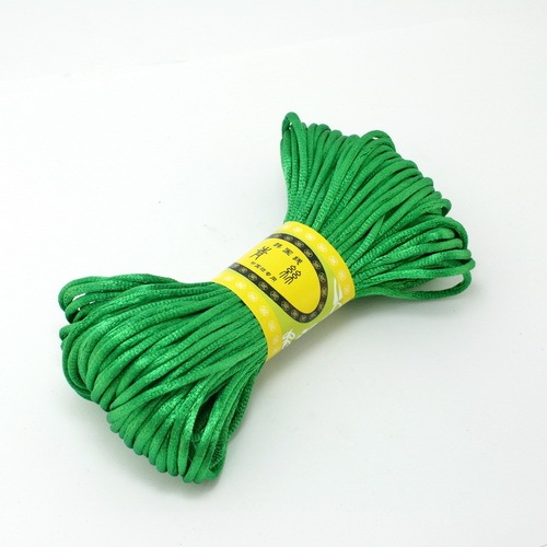 20M Solid Chinese Knot Cord Rattail Silk Satin Braided String For DIY Bracelet Rope Jewelry Making Beading Braided Threads