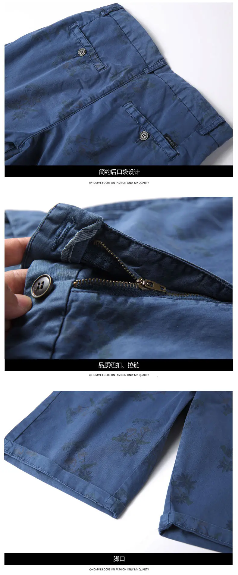 Quality Cotton Shorts Male Summer Casual Print Travel Shorts Men Washed Cargo Men Short Pants Fitted Size Brand Chinese Clothing 09