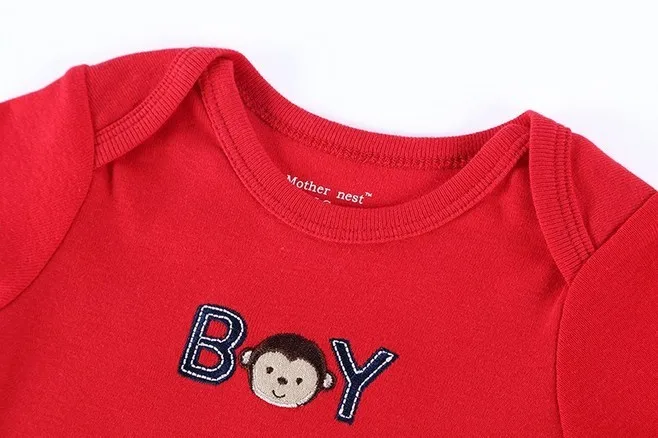 2piecespack Short-Sleeved Baby Infant Cartoon Bodysuits Boy Jumpsuits Printed Newborn Clothhes 2016 New Free Shipping (4)