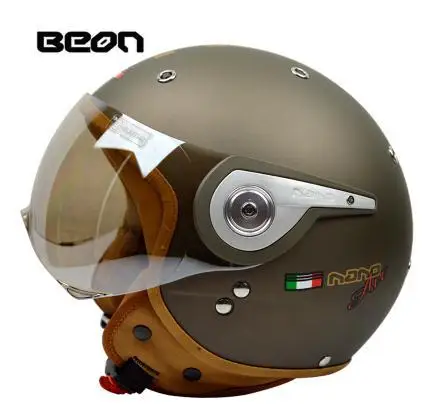 Винтажный мотоциклетный шлем vespa casco capacete с открытым лицом capacetes motociclistas - Цвет: golden