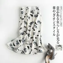 Женская одежда в европейском и американском стиле; Новинка года; сезон лето; милый с высокой талией; с принтом листьев; полуюбка