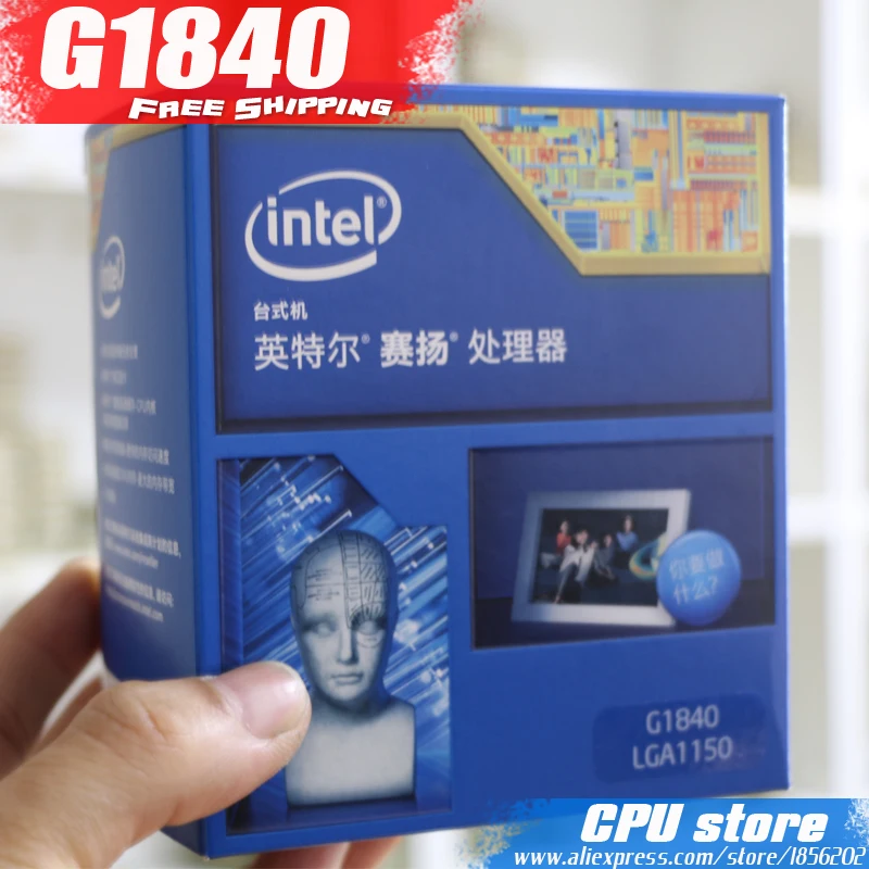 Процессор Intel Celeron G1840 в штучной упаковке(2 м Кэш, 2,80 ГГц) LGA1150 двухъядерный должным образом настольный процессор работает