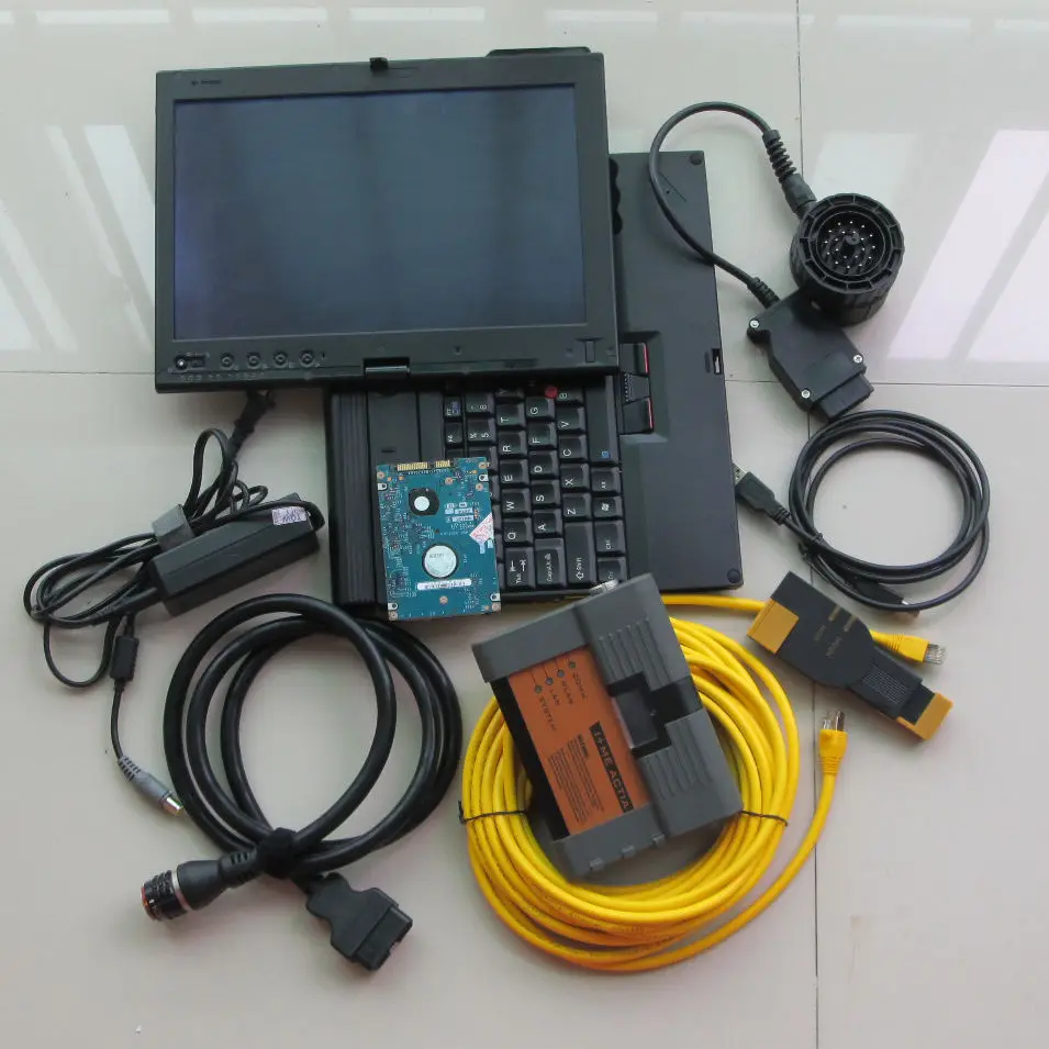  Ordenador portátil x200t (pantalla táctil) + para bmw icom a2 b c de diagnóstico y herramienta de p