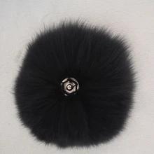 Новинка, Женская Повседневная зимняя шапка с геометрическим рисунком, модный брелок с натуральным лисьим шаром, подвеска с помпоном, сумка, аксессуары