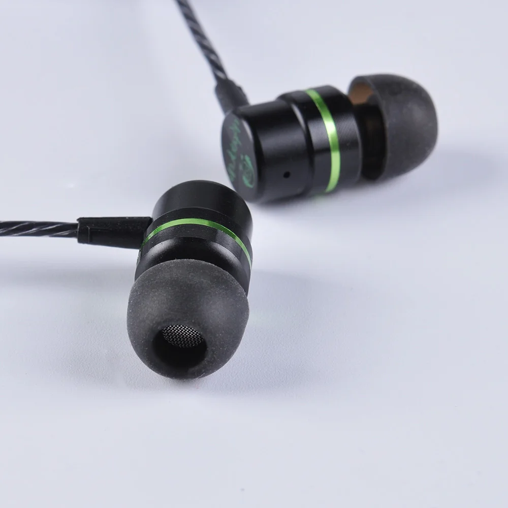 URBANFUN Balanced armature 3.5mm In Ear Earphone Hybrid Driver 1dd+1ba HiFi Metal Earphone Earplug Headset with Mic earphones