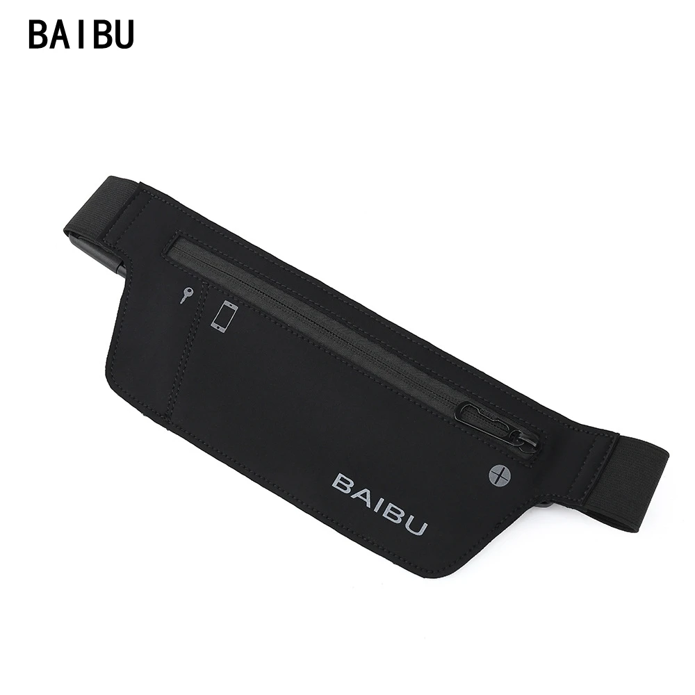 

BAIBU unisex waist pack men waterproof fanny pack belt bum bag waist bag male phone wallet Ultra-thin summer pockets