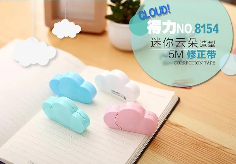 Material de Escritório Presente das Crianças Lote Creative Cloud Correction Tape Fita Bonito Correção Estudantes Papelaria Criativa 24 pc - 2 de escritório presente das crianças