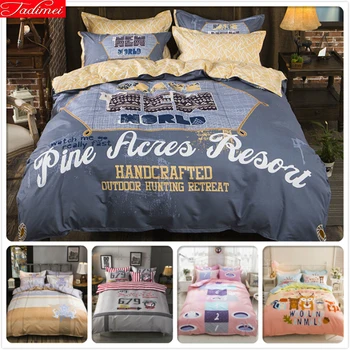 

High Quality 3/4 pcs Bedding Set Kids Single Double Twin Queen King Size Duvet Cover 1.5m 1.8m 2m Bedsheet Bed Linens Bedclothes