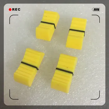 

10pcs/lot Mixer Organ Slide Potentiometer Faders Plastic Cap Knob Yellow Push Button (Inner Diameter 4mm)