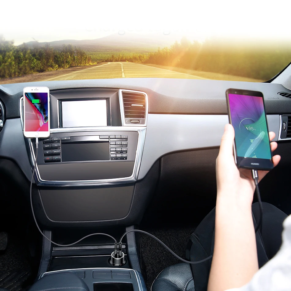 Автомобильное зарядное устройство PD для Samsung Huawei Xaiomi 48 Вт автомобильное телефона