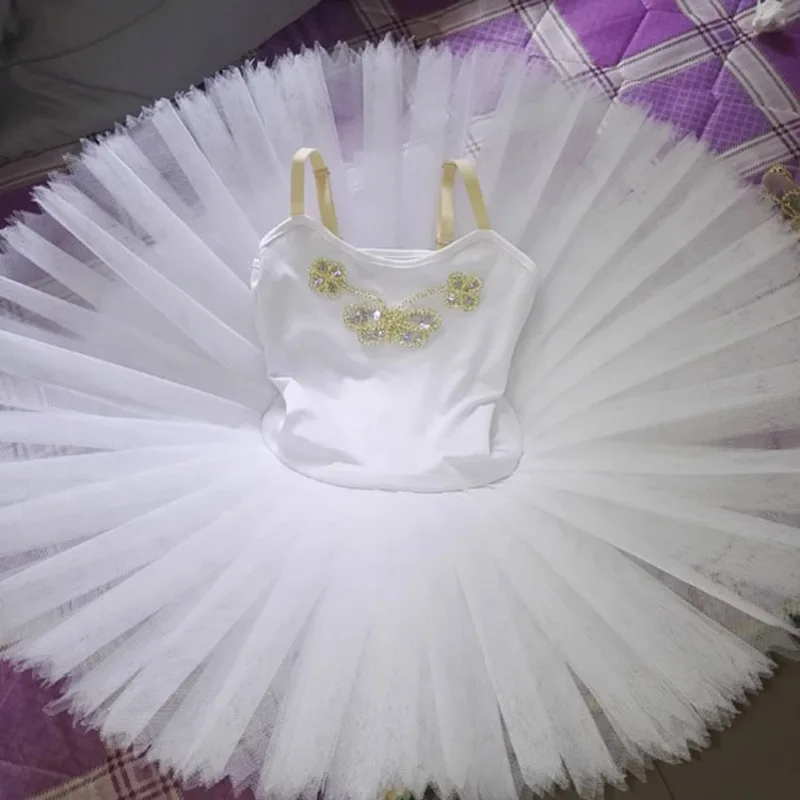

Custom Made Female Golden Butterfly Ballet Dress,Girl Pancake Tutu Ballet Dancewear Ballet Clothes Balet Free Shipping