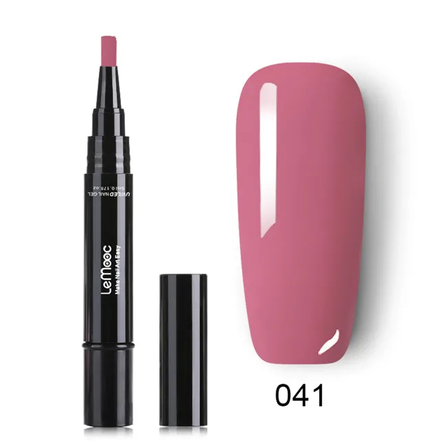 LEMOOC 5 мл ручка для ногтей 88 цветов лак для ногтей ручка УФ DIY гель лак для ногтей с блеском маникюрный клей - Цвет: 041