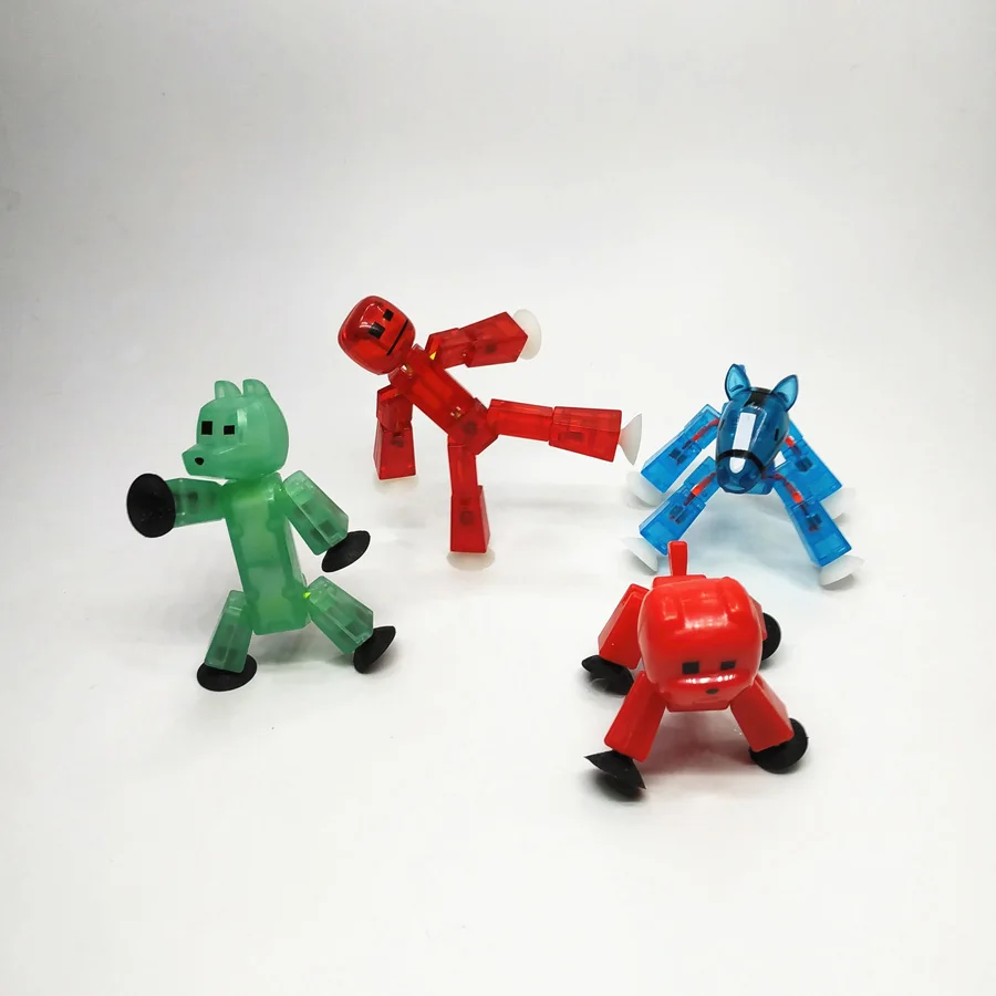 

5pcs/Set Animation Stikbot Deformation Robot Toys Action Figures Stikbot Pet Movable Doll Stickboats