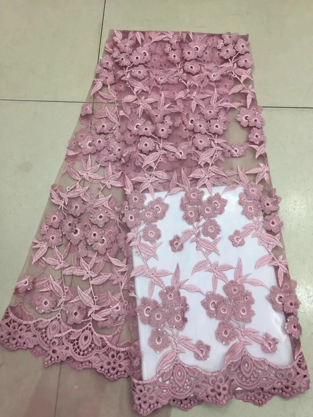 

African lace fabrics with rhinestone wholesale cheap bridal tulle lace fabric flower pattern net lace for woman garment