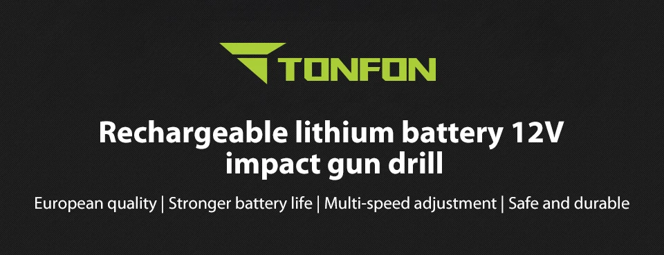 Xiaomi Mijia Tonfon Wireless Electric Cordless Drill Impact Power Driver 12V 1200mAh Battery 2-Speed EU Adapter (1)