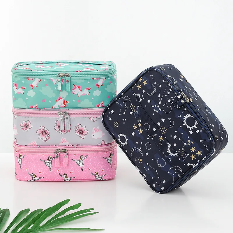 Женская дорожная косметичка сумка на молнии для хранения косметики