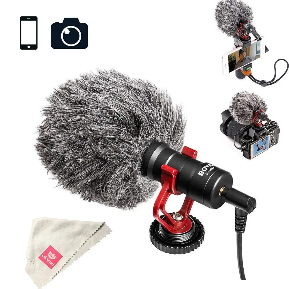 BOYA BY-MM1 с функцией видеозаписи микрофон для DSLR Камера смартфон Osmo карман Youtube