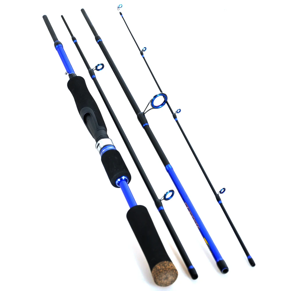 2.1/2.4m M Fast Action Carbon Blue 4 Section 6.6lb Saltwater Fishing