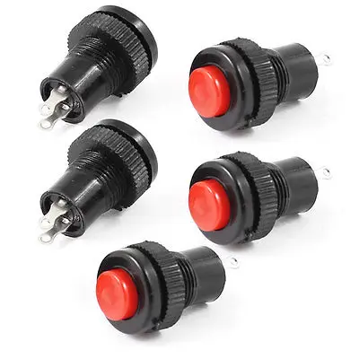 

SPST Красный Мгновенный кнопочный переключатель AC 125V 3A 2 Pin