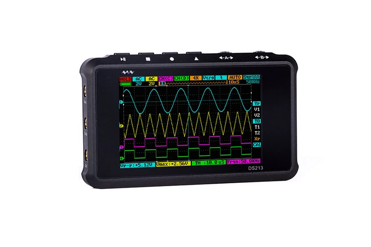 DS213 цифровой осциллограф USB ARM Nano Osciloscopio 15 МГц 4 канала ARM Cortex M3 метр мини-Osciloscope лучше, чем DSO203