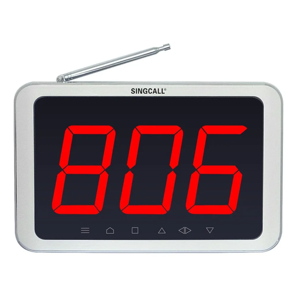 SINGCALL Wireless Calling System.Classic Pager System with Transmitter APE100 and LCD Screen Receiver APE1500