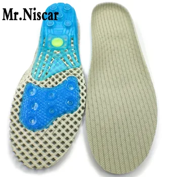 

Mr.Niscar Sport Running Insole Non-slip Shock Absorbant Athletic Shoe Pad Breathable Silicone Sports Insoles Gel Soft White
