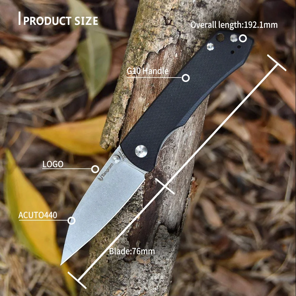 TANGRAM складной нож для выживания карманный нож Тактический японский Acuto440C каждый день переноска EDC материал ручки G10 AZO Santa Fe TG3002