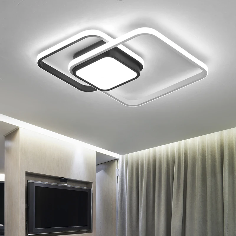 Люстра освещение для гостиной спальни Прямоугольная алюминиевая Потолочная люстра люстры 90-265 в люстра для спальни s