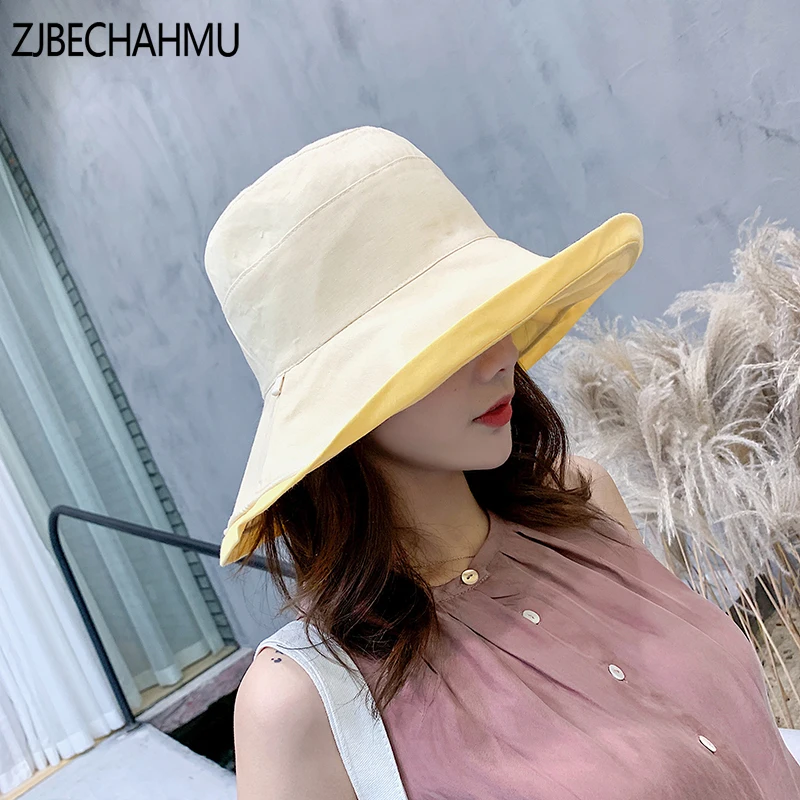 

Casual Sun Hats For Women Solid Cotton Summer Cap Outdoor Beach Hats Sun Hats for Women Breathable Sunhat Outdoor UV Protection